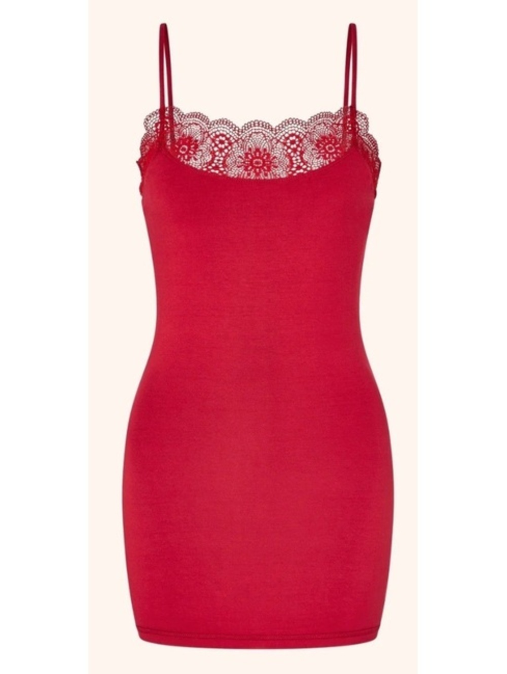 Gooseberry Intimates Cozy Modal Mini Dress- Red - Medium